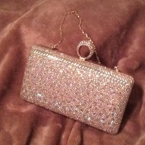 Glittery Dress Clutch Box Handbag